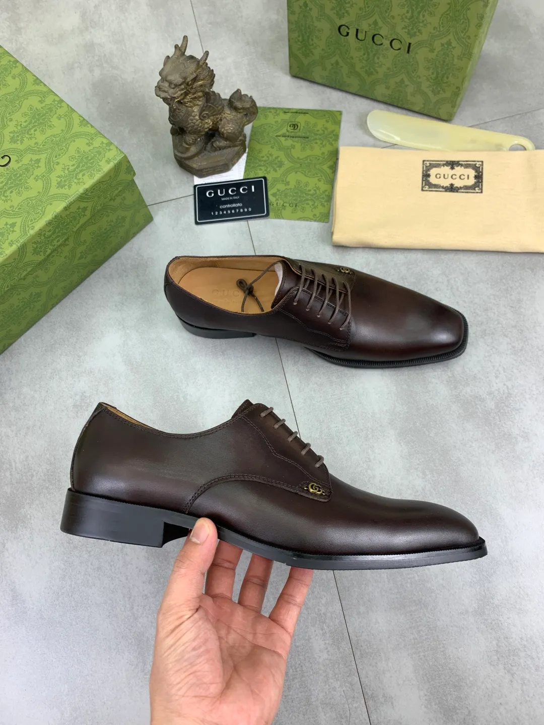Men's men's shoes 💰P560 [New style] Water dyed cowhide 💰💎💎💎 [Gucci] GUCCI high-end men's formal business leather shoes, original order 1:1! Original imported high-end open-edge beaded calfskin, original metal buckle, imported first-layer cowhide lining for feet. Original outsole, men's shoe size: 39-44 (45 customized) 3️⃣ colors available